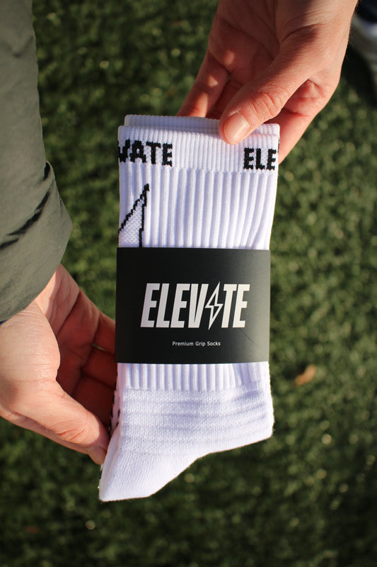 Elevate Grip Socks -white.