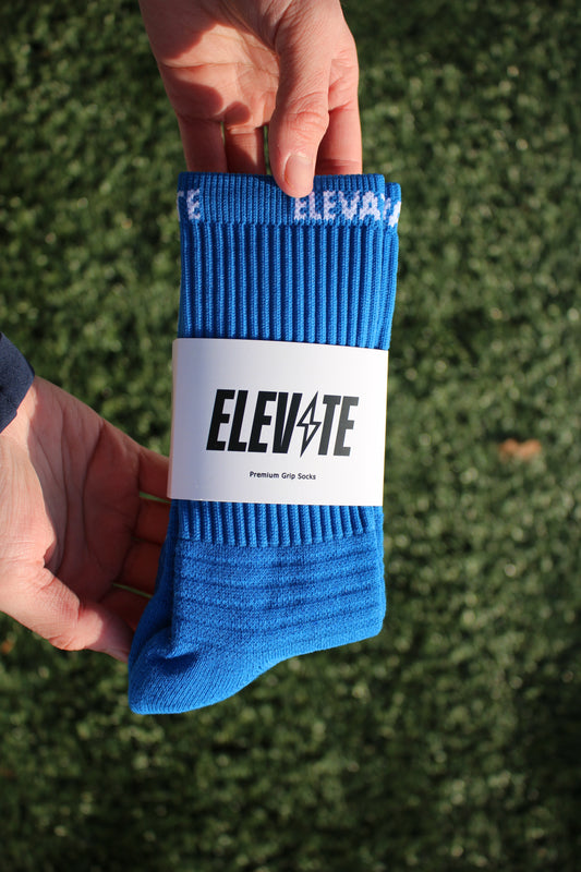 Elevate Grip Socks - Blue. 