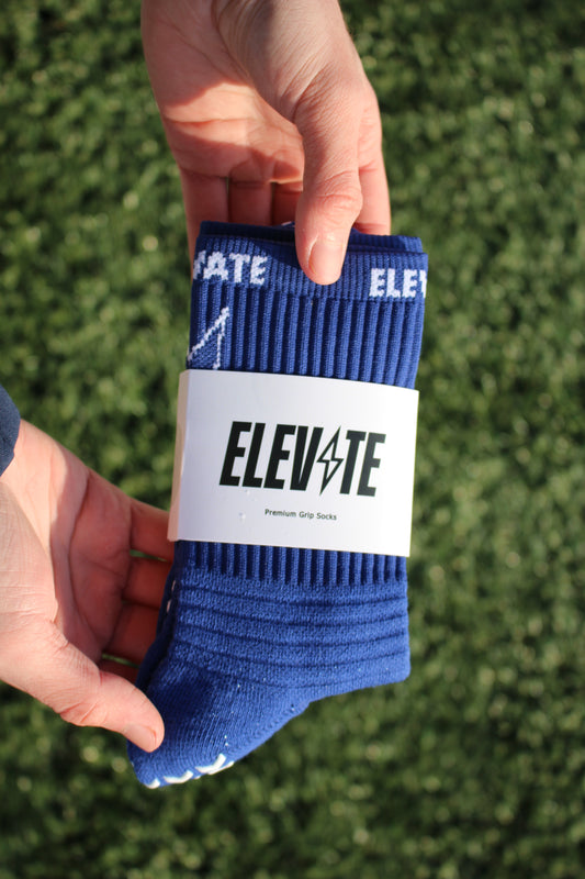 Elevate lightning grip socks - navy blue.